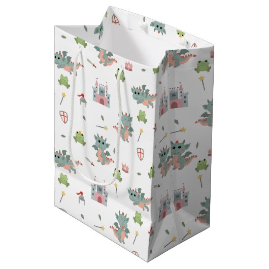 Dragons Ritter Burg Wilhelm Tell Mittlere Geschenktüte (Vorderseite Schrägansicht)