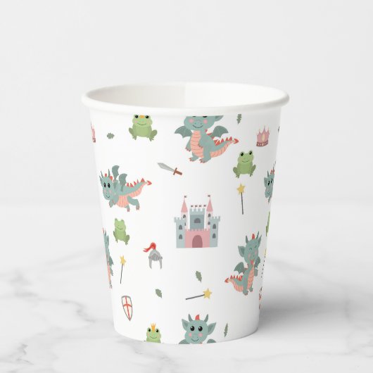 Dragons Ritter Burg Wilhelm Tell Pappbecher (Links)