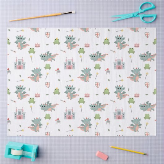 Dragons Ritter Burg Wilhelm Tell Seidenpapier (Basteln)