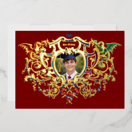 Dragons Rococo Cartouche Photo Template Foil Folieneinladung