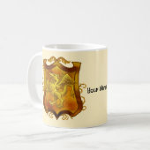 Dragons Schild Familienwappen Nachname Tasse (Vorderseite Links)