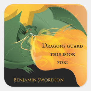 Dragons schützen dieses Buch Buchzeichen Sticker