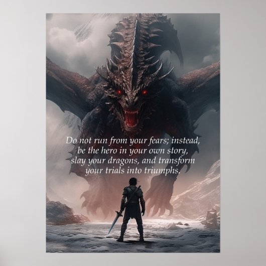 Dragons spielen - Erfolgsmotivation Poster (Vorne)