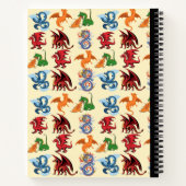 Dragons Spiralkomposition Notebook Notizblock (Rückseite)