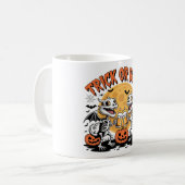 Dragons Trick oder Bier Skeletts Kunst Kaffeetasse (Vorderseite Links)
