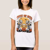 Dragons Trick oder Bier Skeletts Kunst T-Shirt (Vorderseite)