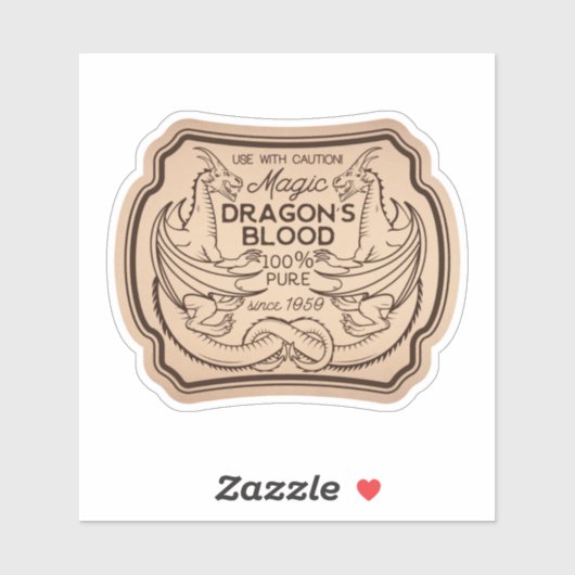 Dragons Vintager Label-Aufkleber Aufkleber (Blatt)