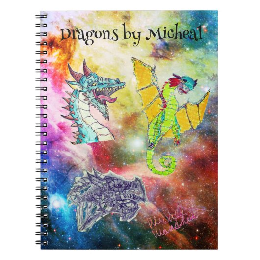 Dragons von Micheal-Notebook Notizblock (Vorderseite)