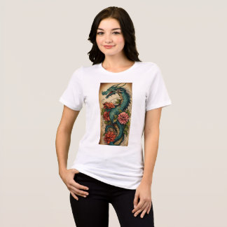"Dragon's Watercolor Realm T - Shirt" Tri-Blend Shirt