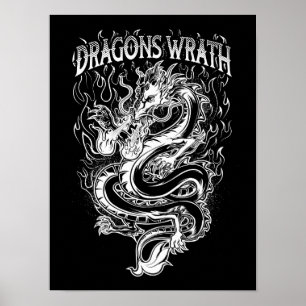 Dragons Wrath White Poster