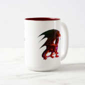 Dragons-Zitat Zweifarbige Tasse (VorderseiteRechts)