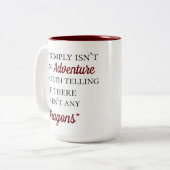 Dragons-Zitat Zweifarbige Tasse (Vorderseite Links)