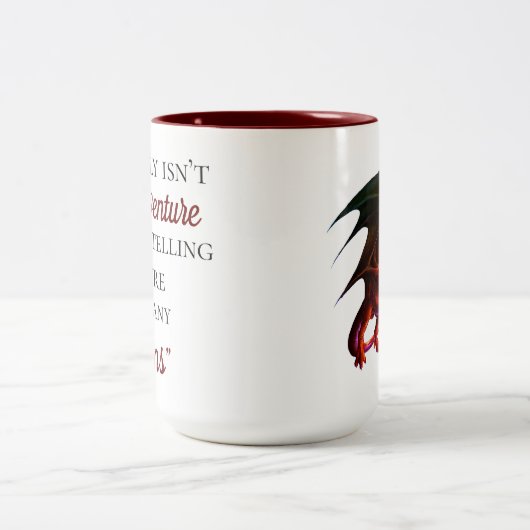 Dragons-Zitat Zweifarbige Tasse (Mittel)
