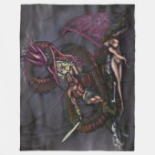 Dragonslayer Fantasy Art Fleece Blankon (Vorderseite)