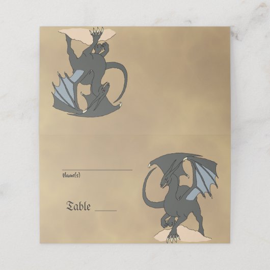 Dragonslayer-Rollen Platzkarte (Außenseite Aufgefaltet)