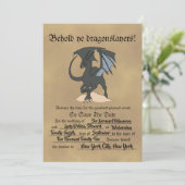 Dragonslayer-Rollen Save The Date (Stehend Vorderseite)