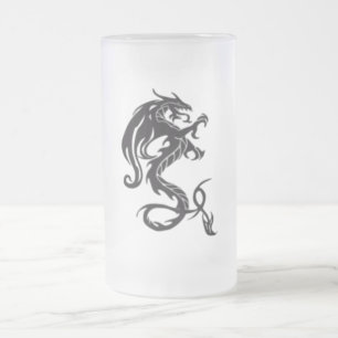dragontribal mattglas bierglas