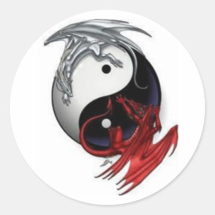 Dragonying Runder Aufkleber