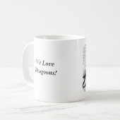 Dragoon Tauben Weißes Paar Kaffeetasse (Vorderseite Links)