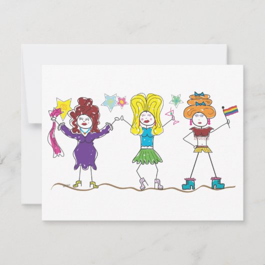 Dragqueen-Einladung Einladung (Vorderseite)