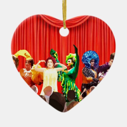 Dragqueen Keramik Ornament (Vorne)