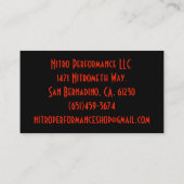 Dragster Visitenkarte (Rückseite)