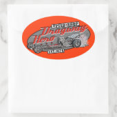 Dragway-Held Ovaler Aufkleber (Tasche)