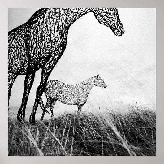 Drahspferde auf Leinwand durch LLR Poster (Vorne)