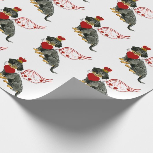 Draht-behaarte Dackel-Geschenk-Verpackung Geschenkpapier (Ecke)