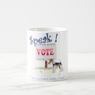 Draht-Fox-Terrier Abstimmungsstimme Kaffeetasse