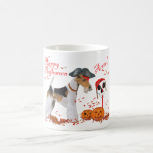 Draht-Fox-Terrier Halloween Kaffeetasse