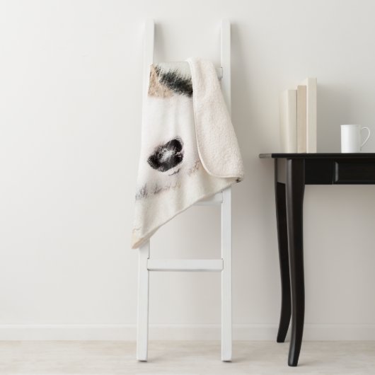 Draht-Fox-Terrier-Malerei - Niedliche Original-Hun Sherpadecke (Beispiel)