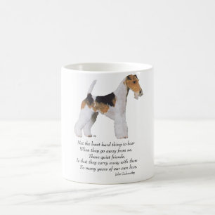 Draht-Fox-Terrier Regenbogenbrücke Kaffeetasse