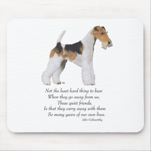 Draht-Fox-Terrier Regenbogenbrücke Mousepad