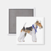 Draht-Fox-Terrier-Seemann Magnet (Vorderseite/Rückseite)