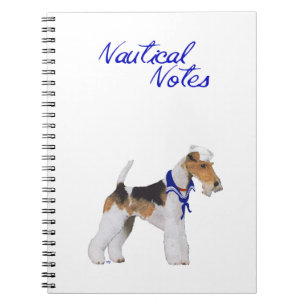 Draht-Fox-Terrier-Seemann-Notizbuch Notizblock