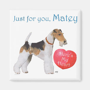 Draht-Fox-Terrier Valentine Magnet
