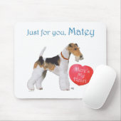 Draht-Fox-Terrier Valentine Mousepad (Mit Mouse)