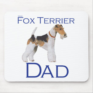Draht-Fox-Terrier Vatertag Mousepad