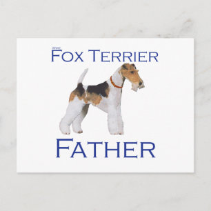 Draht-Fox-Terrier Vatertag Postkarte