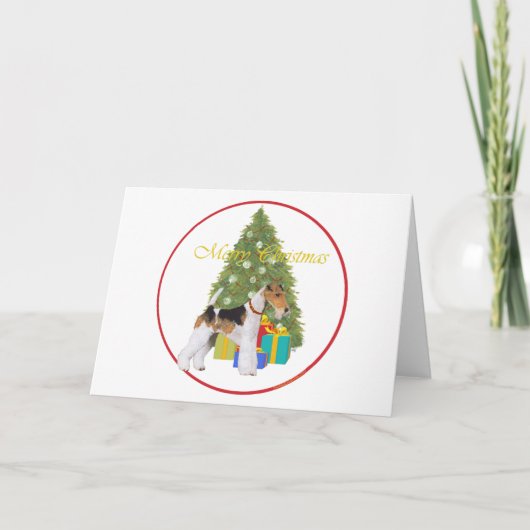 Draht-Fox-Terrier Weihnachten (Vorderseite)