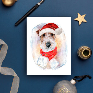 Draht-Fox-Terrier-Weihnachtsgeschenke für Hunde-Li Feiertagspostkarte