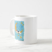 Draht-Foxterrier auf dem Mond Kaffeetasse (Vorderseite Links)