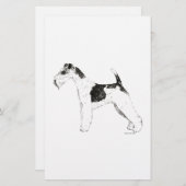 Draht-Foxterrier Briefpapier (Vorne/Hinten)