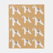 Draht-Foxterrier-Decke Fleecedecke (Vorderseite)