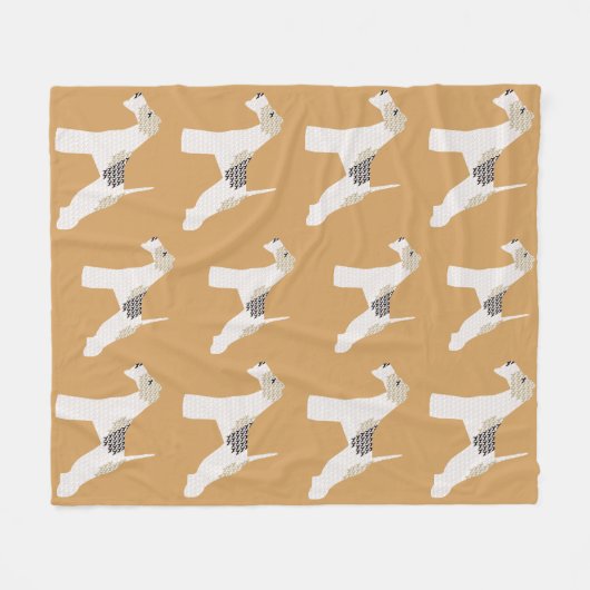 Draht-Foxterrier-Decke Fleecedecke (Vorderseite (Horizontal))