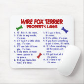 DRAHT-FOXTERRIER Eigentums-Gesetze 2 Mousepad (Mit Mouse)