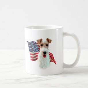 Draht-Foxterrier-Flagge Kaffeetasse