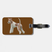 Draht-Foxterrier-Gepäckanhänger Gepäckanhänger (Rückseite horizontal)