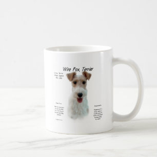 Draht-Foxterrier-Geschichtsentwurf Kaffeetasse